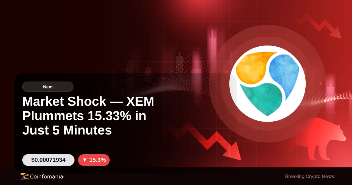 Inestabilidad de mercado — XEM se desploma un 15,33 % en solo 5 minutos