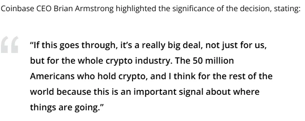 Coinbase CEO Brian Armstrong about SEC