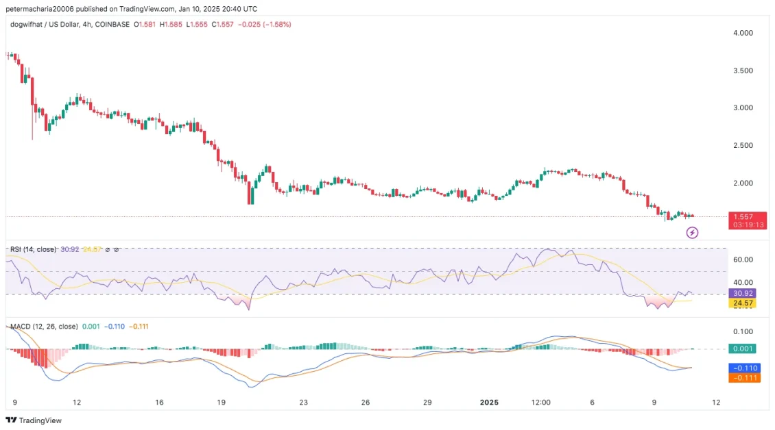 Dogwifhat (WIF) daily chart