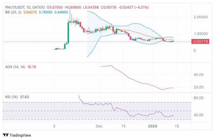 Peanut the Squirrel (PNUT) Daily Chart