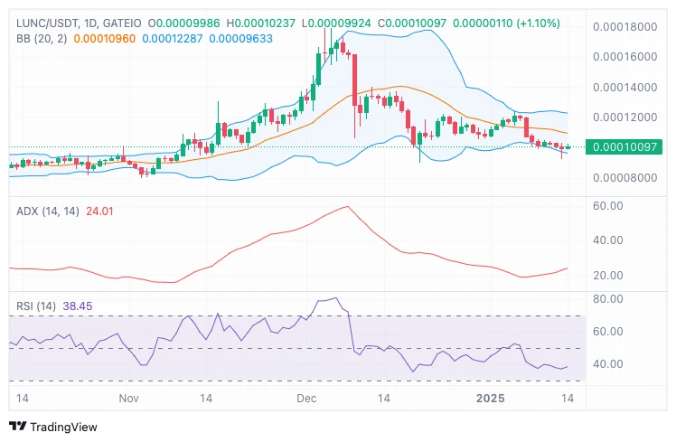 Terra Classic (LUNC) daily chart